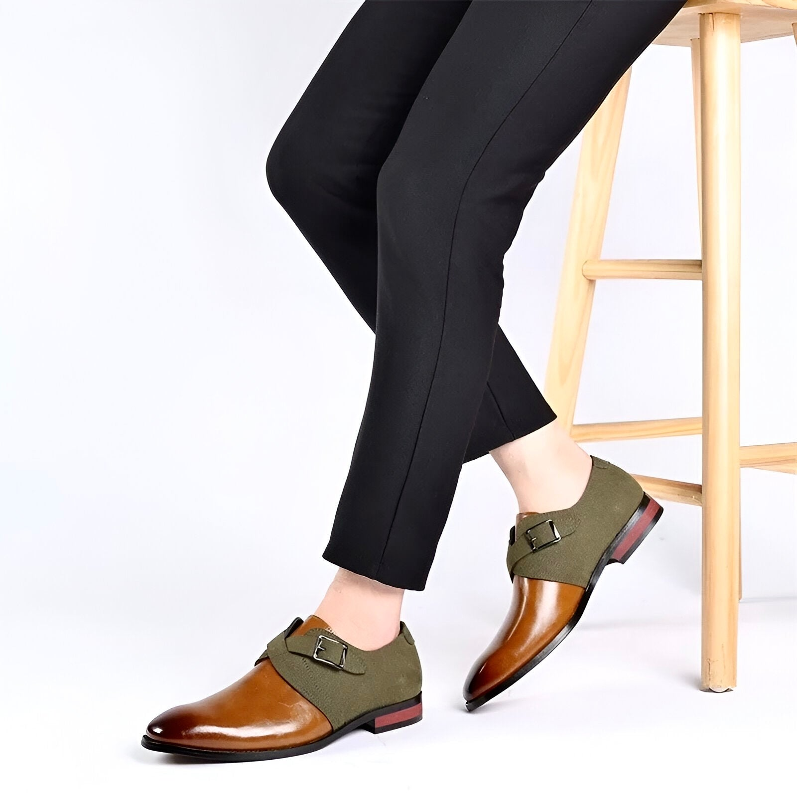 Dario – Herren Monk Strap Lederschuh – Zweifarbig & stilvoll für besondere Anlässe