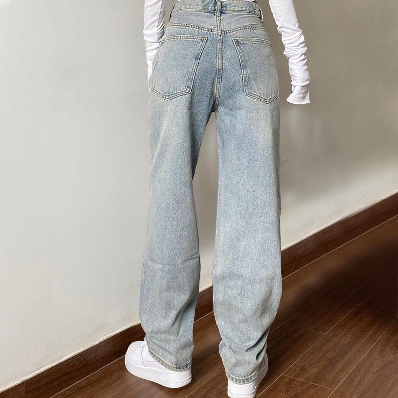Astrid – Damen Hochtaillierte Jeans aus Bio-Denim mit Geraden Beinen