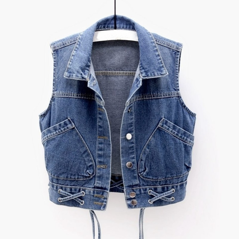 Clara – Damen Weste im Vintage-Stil aus Biologisch-Denim
