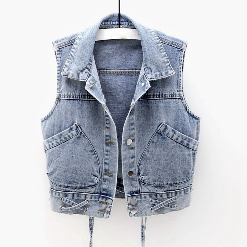 Clara – Damen Weste im Vintage-Stil aus Biologisch-Denim