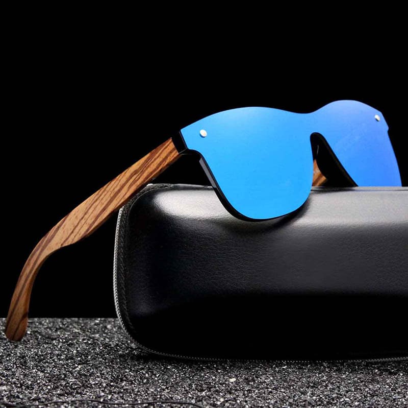 Clara – Vintage Sonnenbrille Damen aus Zebrano-Holz mit Polarisierenden Gläsern