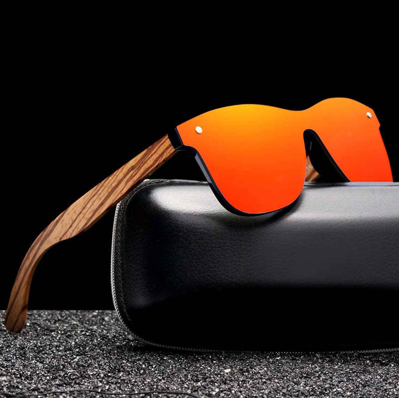 Clara – Vintage Sonnenbrille Damen aus Zebrano-Holz mit Polarisierenden Gläsern