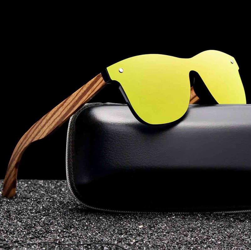 Clara – Vintage Sonnenbrille Damen aus Zebrano-Holz mit Polarisierenden Gläsern