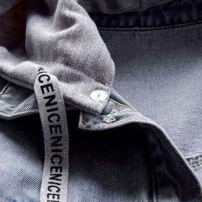 Fallyn – Damen Kapuzenjacke aus Denim mit Bequemer Passform