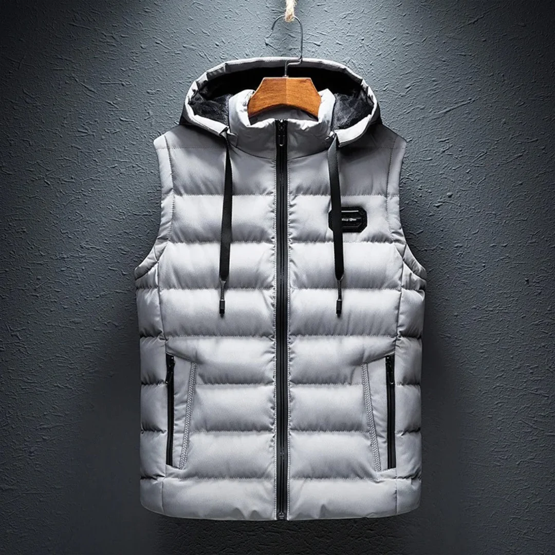 Tim - Herren Bodywarmer Steppweste mit Kapuze
