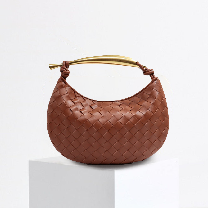 Jana – Damen Handtasche aus Leder mit Skulpturalem Griff