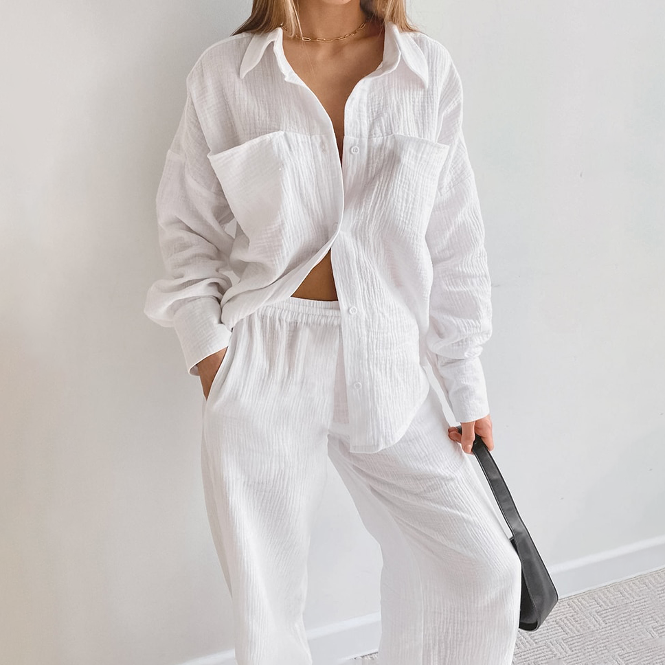 Luna – Damen Musselin Set aus Baumwolle für Stil und Komfort