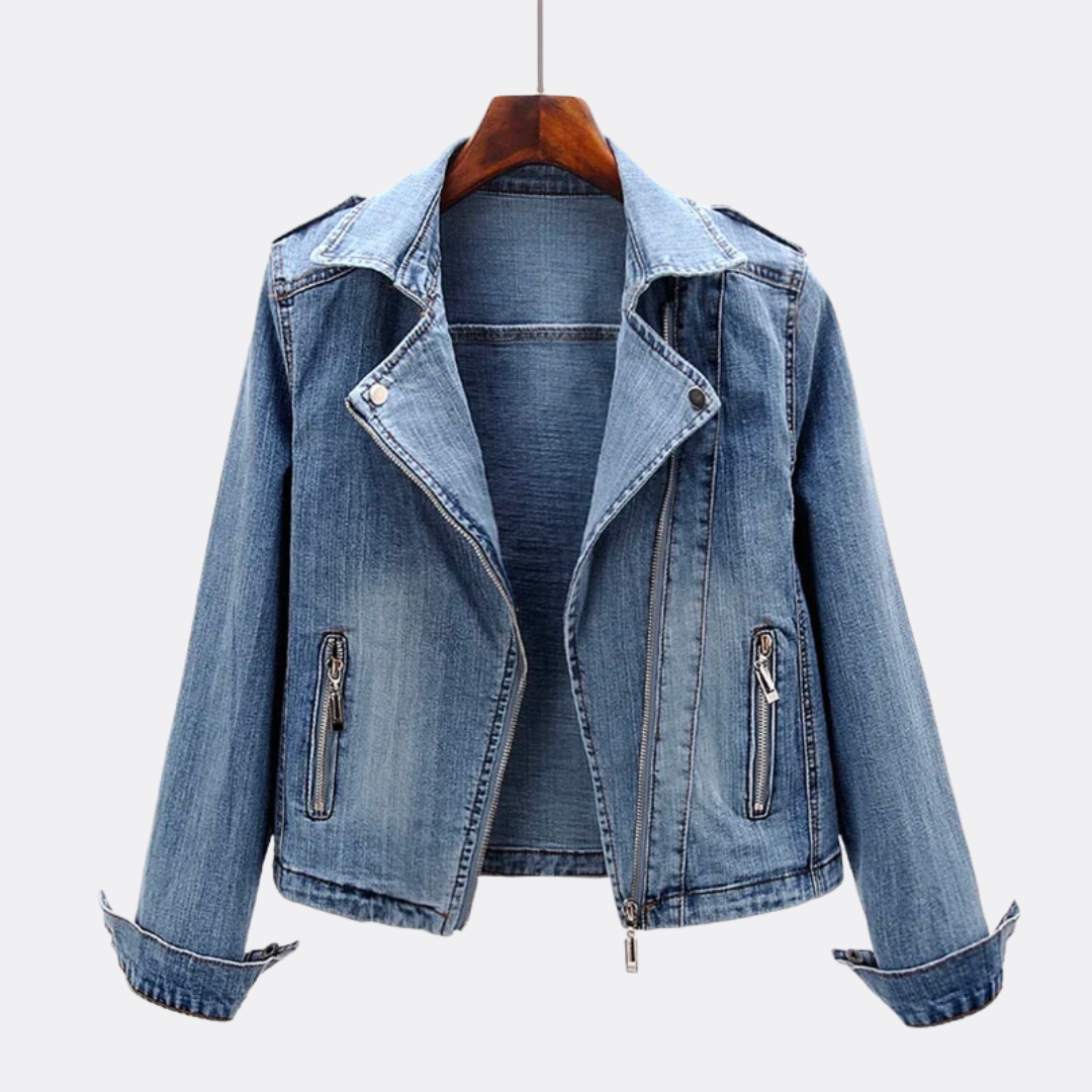 Mia – Damen Jeansjacke aus Bio-Baumwolle im Taillierten Stil 0