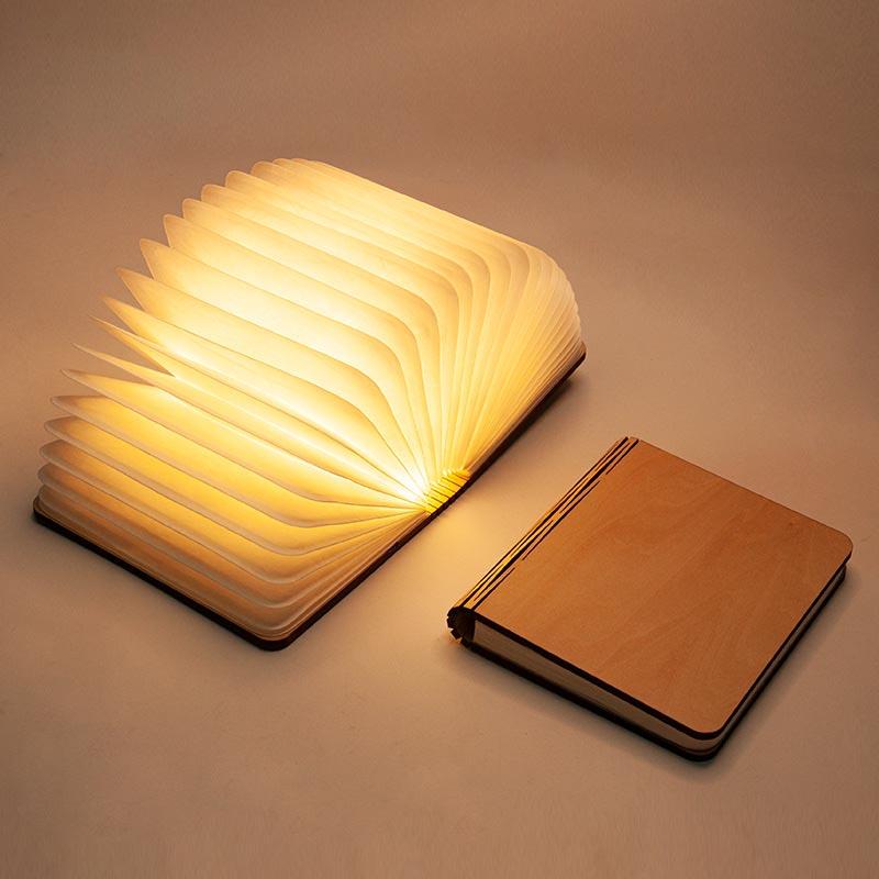 Mia – Faltbare Nachtlampe aus Holz mit Warm-Weißen LEDs 1