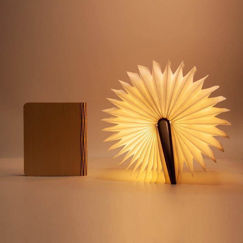 Mia – Faltbare Nachtlampe aus Holz mit Warm-Weißen LEDs 2