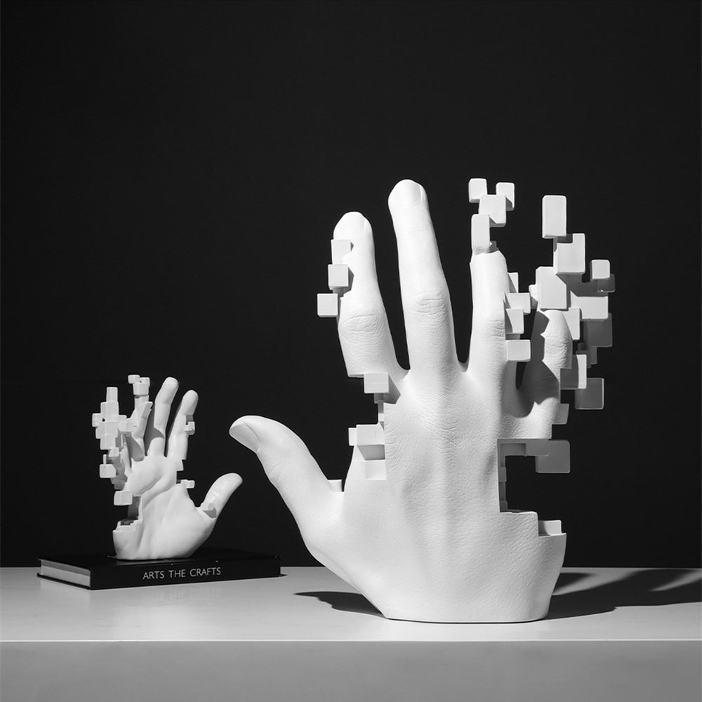 Mia – Moderne Skulptur in Form einer Hand aus Resin für dein Zuhause