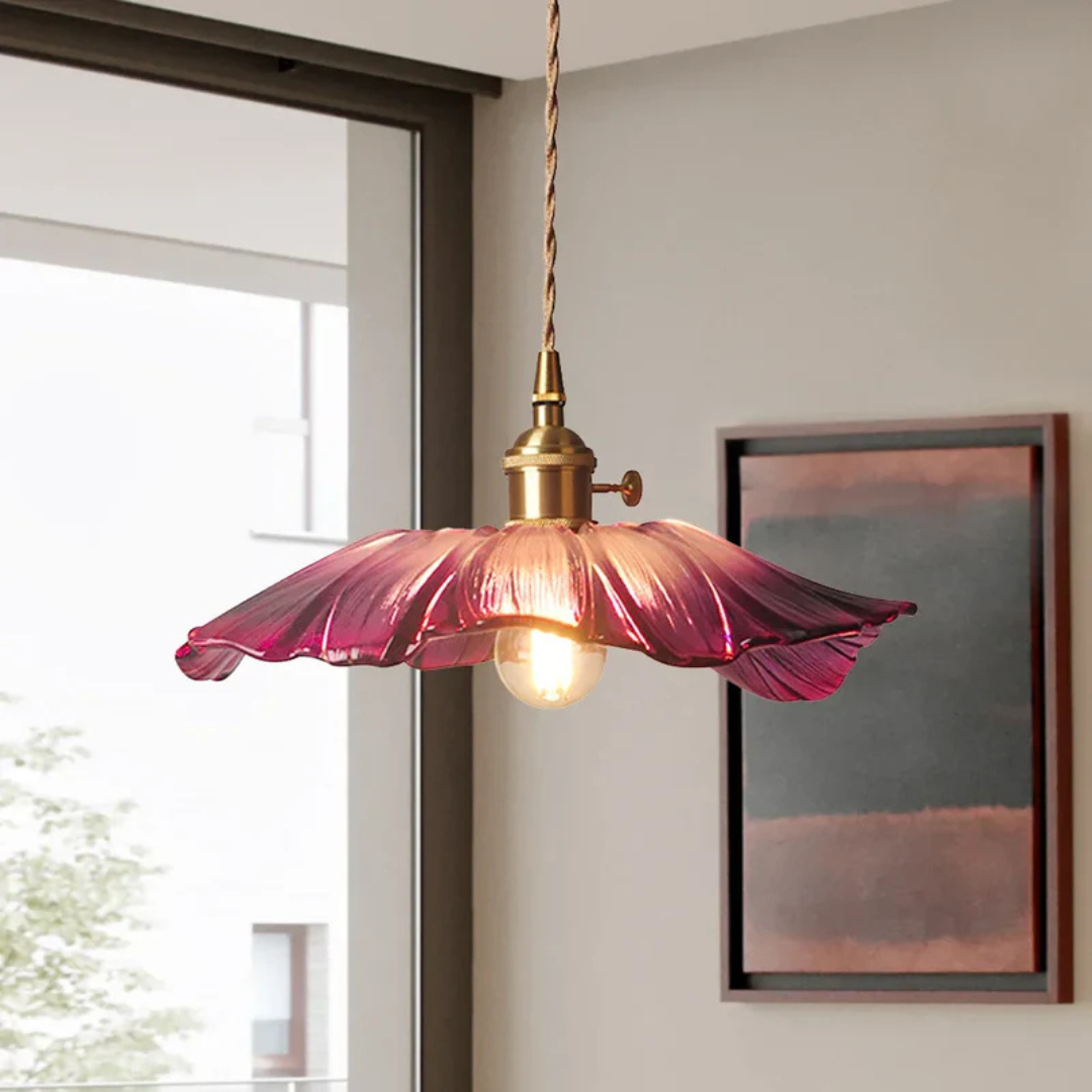 Myloq - retro lotusglas hängende Lampe