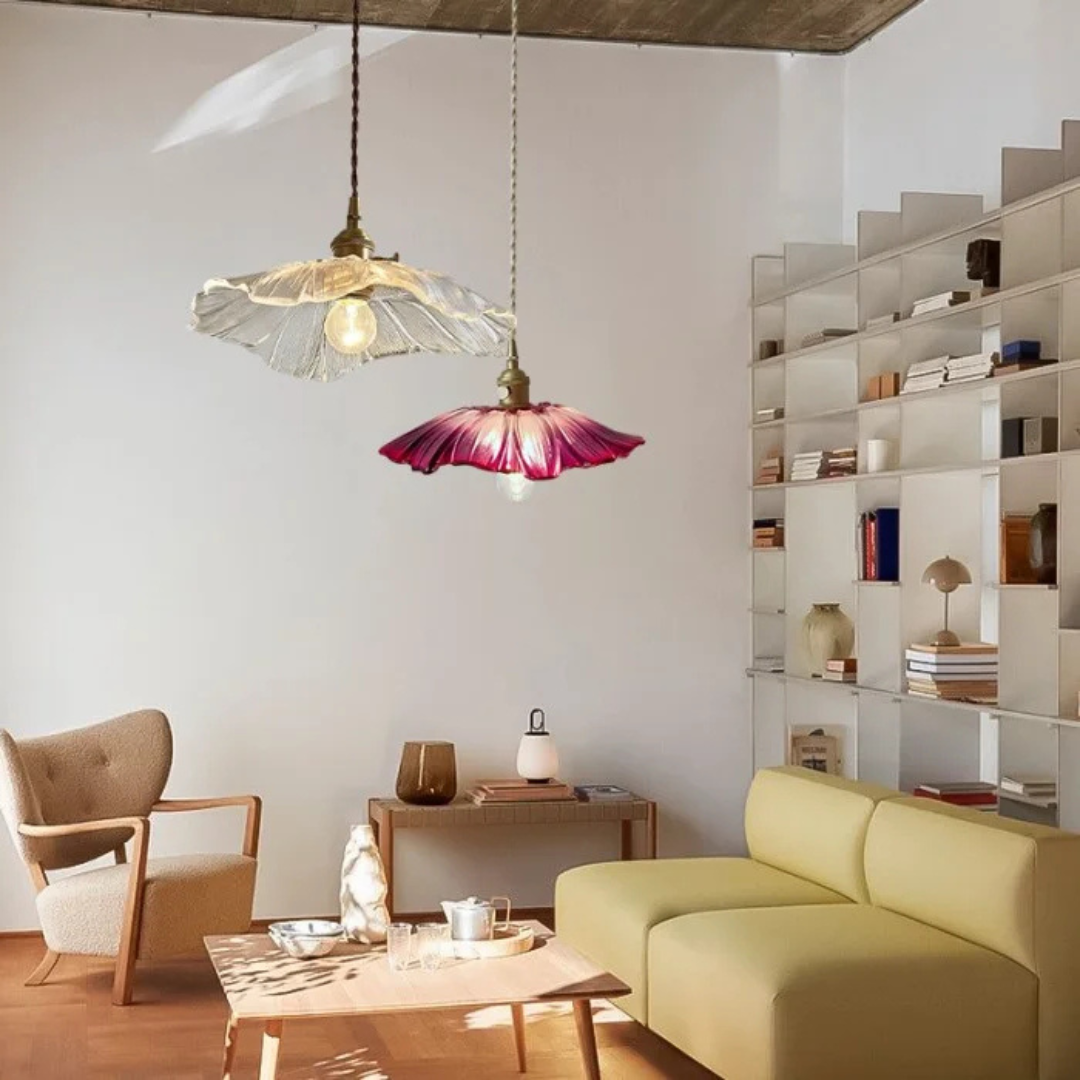 Myloq - retro lotusglas hängende Lampe
