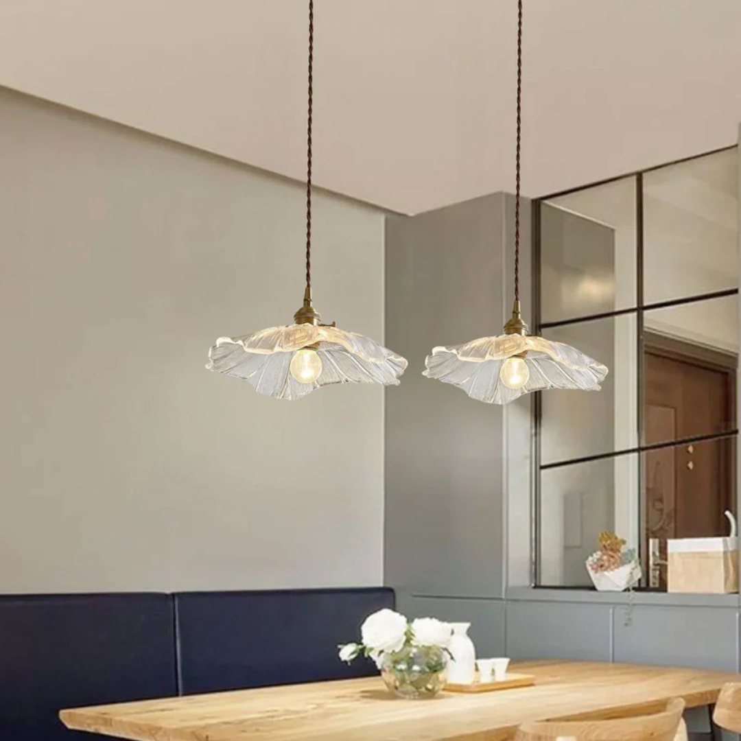 Myloq - retro lotusglas hängende Lampe