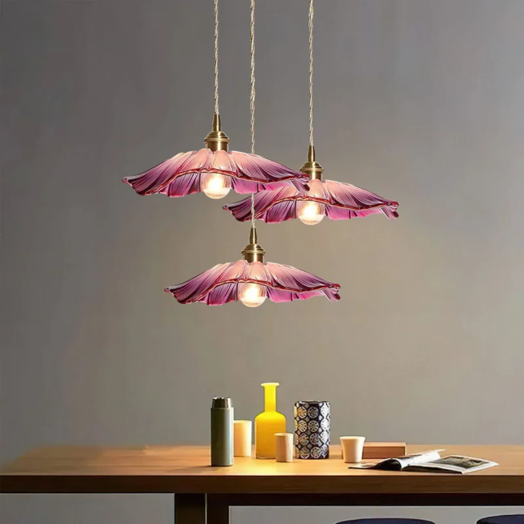 Myloq - retro lotusglas hängende Lampe