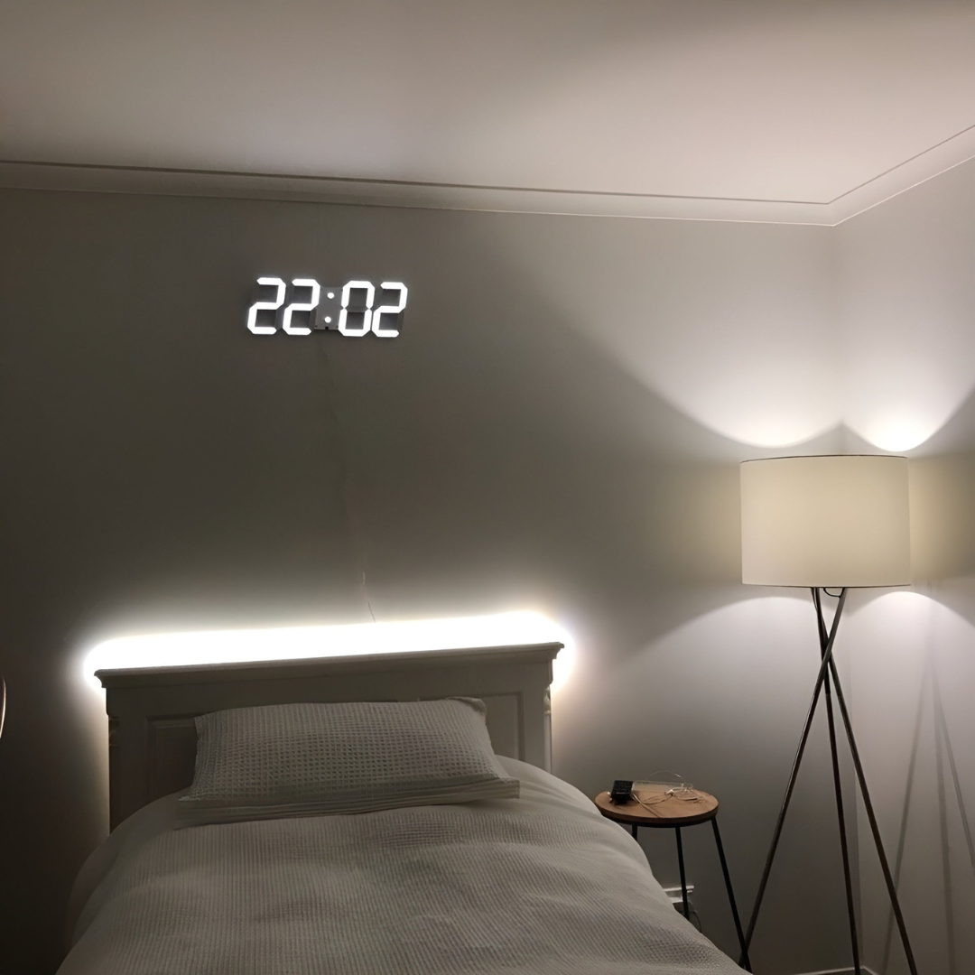 NYVOX - Moderne 3D -LED -digitale Wanduhr