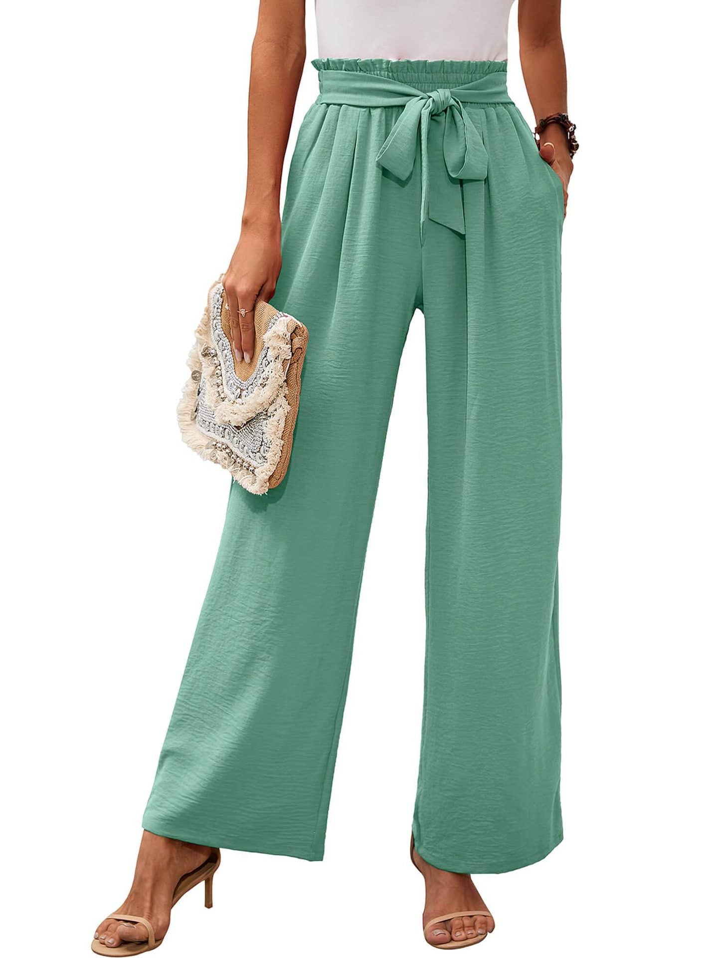 Olivia - Damen Palazzo Hose Weites Bein