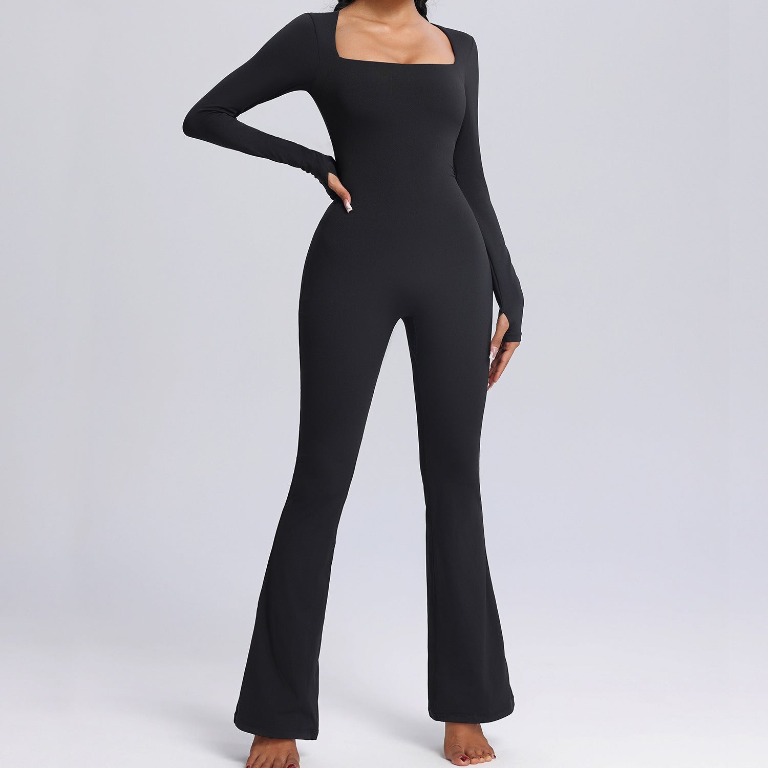 Sophia - Nahtloser Pilates Jumpsuit Flare