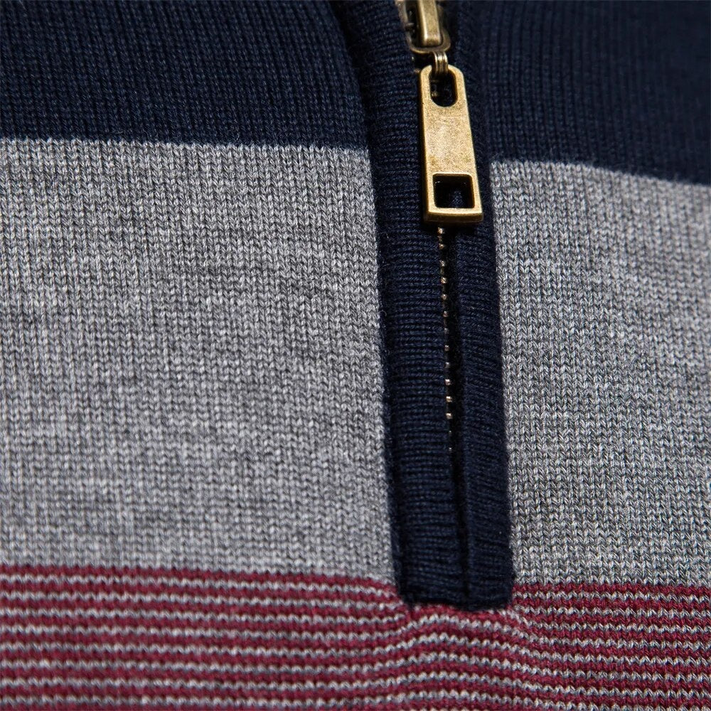 Tommaso - Strickpullover mit Reißverschluss