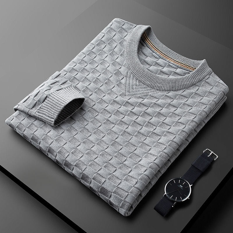 Tanner – Herren Pullover im Waffelmuster aus Acryl-Mix
