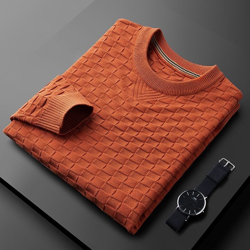 Tanner – Herren Pullover im Waffelmuster aus Acryl-Mix