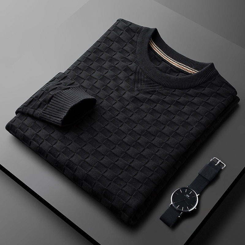 Tanner – Herren Pullover im Waffelmuster aus Acryl-Mix