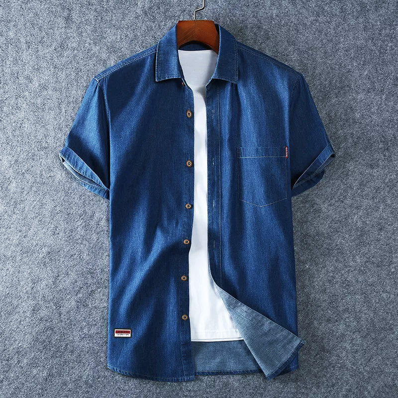Thynne – Herren Kurzarmhemd aus Denim